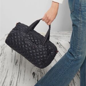 MZ Wallace Black Quilted Travel Bag